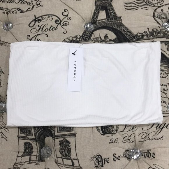 🛍2/$25🛍Topshop Ribbed Knit Bandeau Tube Top - Picture 4 of 6